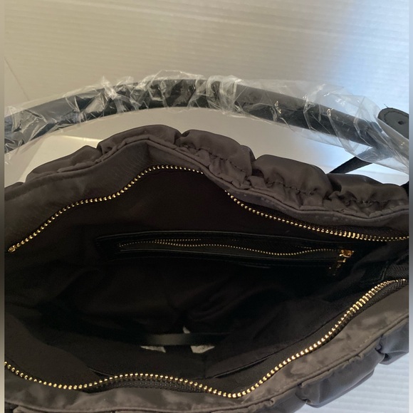 NWT Saint + Sofia The Darcey Puff  Quilted Shoulder Tote Bag Black - Picture 10 of 12